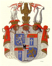 Ahlefeldt-Laurvig-Lehn, Coat of arms - Vbenskjold